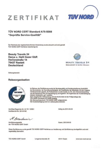 TÜV Nord Certificate 2012